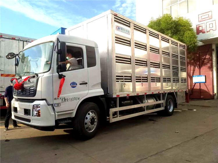 國六東風(fēng)天錦鋁合金畜禽運(yùn)輸車-運(yùn)豬車